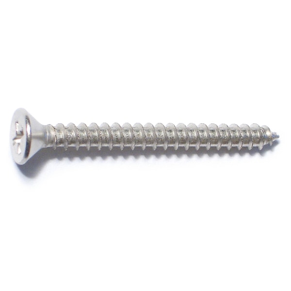 Midwest Fastener Wood Screw, #9, 1-3/4 in, Nickel Steel Flat Head Phillips Drive, 15 PK 79334 - main